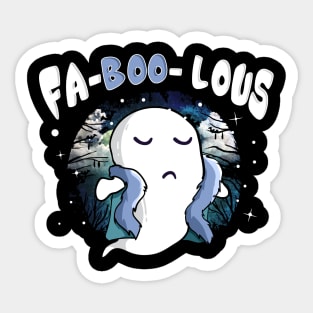 Faboolous Ghost Halloween TShirt| Cute Faboolous Ghost Tee Sticker